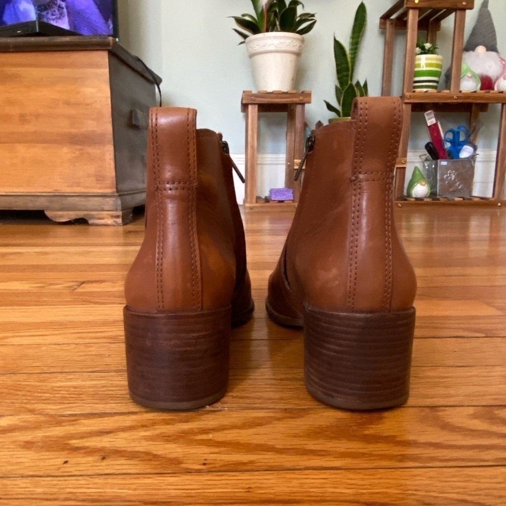 Madewell Booties Warm Cinnamon Leather Size 11 - Picture 3 of 12
